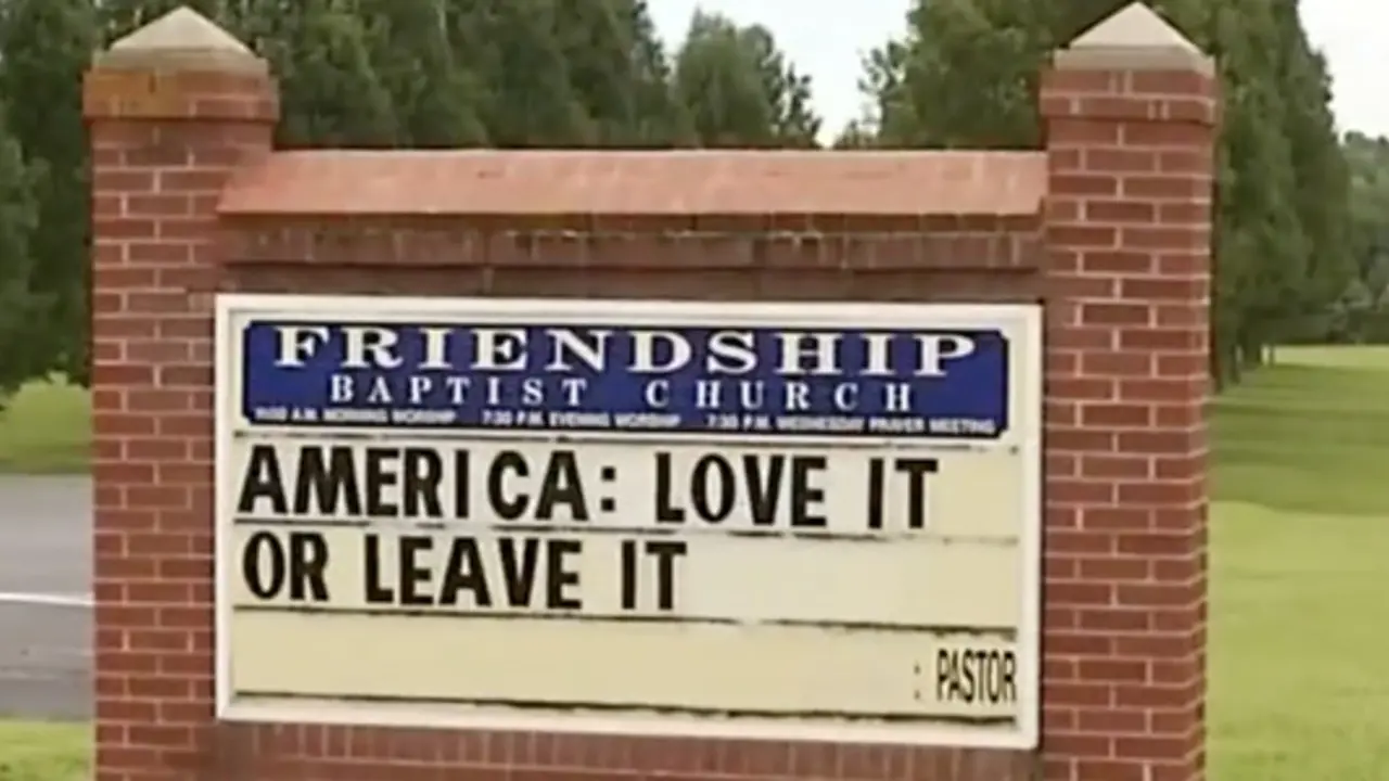 Church sign leads to walkout