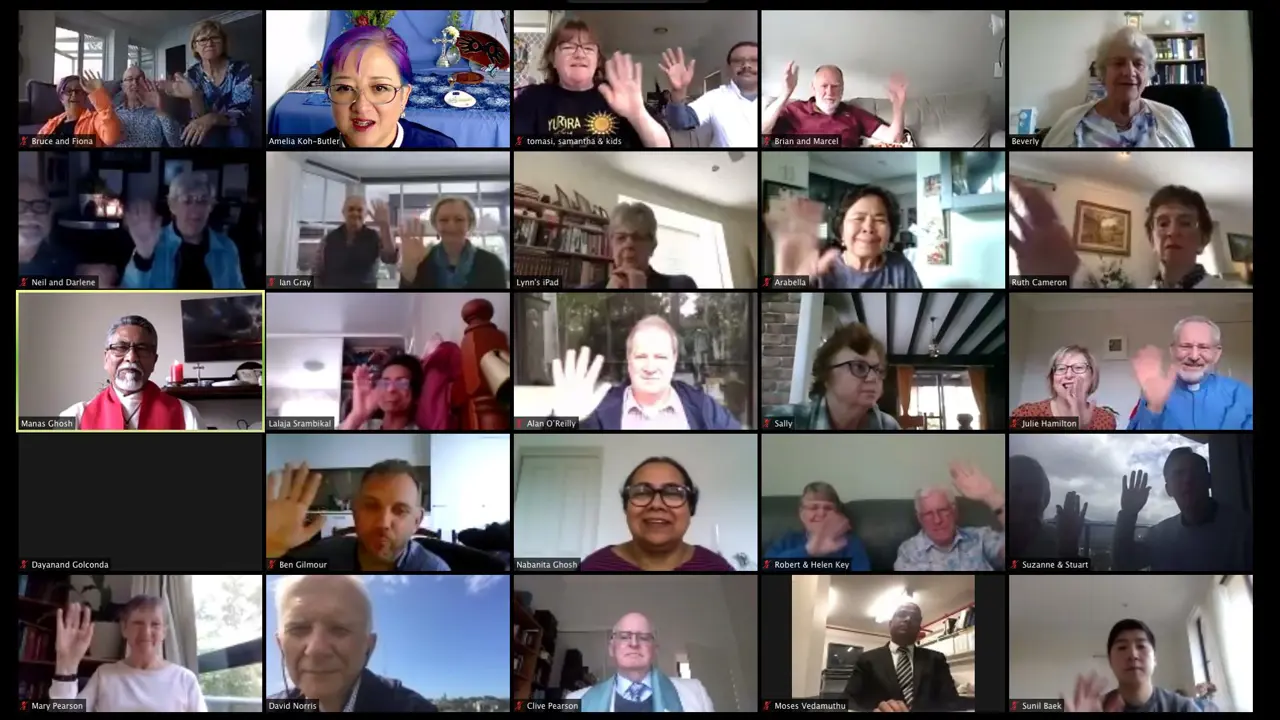 Farewelling the minister, via Zoom