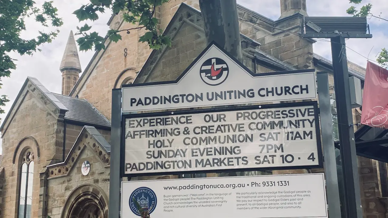 New church sign acknowledges Gadigal and First Nations People